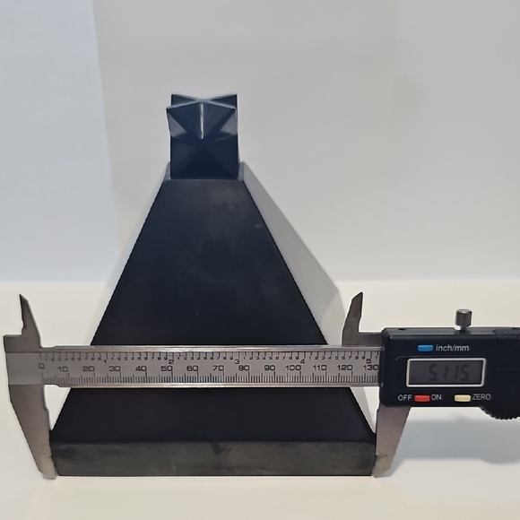 5" Merkaba Shungite Pyramid Crystal Carving - Picture 2 of 3